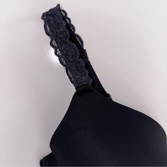Natori Black T-Shirt Bra With Lace Straps 34DD Underwire - Picture 4 of 9